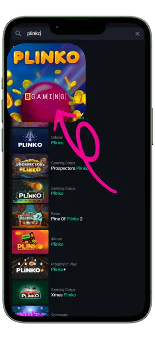 Encuentra y juega Plinko